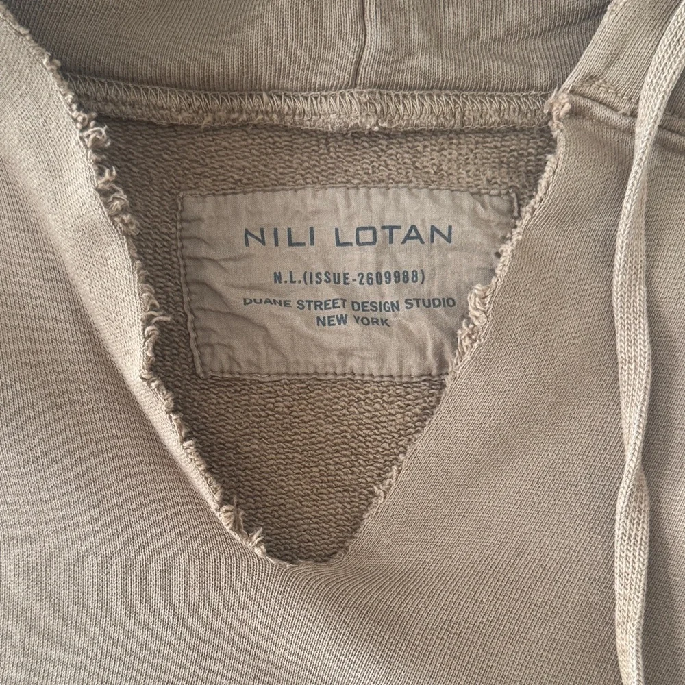 Nili Lotan Mocha Brown Hoodie with Front Pockets XS new - Picture 8 of 8